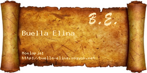 Buella Elina névjegykártya